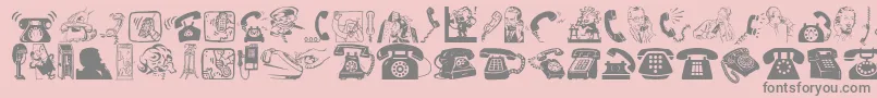 IAmTelefonoIconsFont-fontti – harmaat kirjasimet vaaleanpunaisella taustalla
