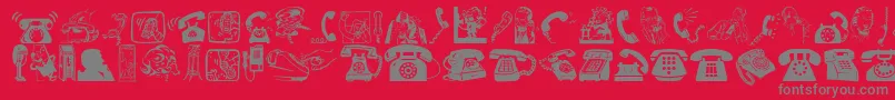 IAmTelefonoIconsFont Font – Gray Fonts on Red Background
