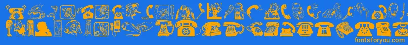 fuente IAmTelefonoIconsFont – Fuentes Naranjas Sobre Fondo Azul