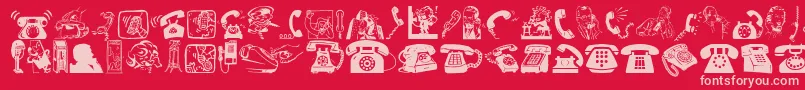 fuente IAmTelefonoIconsFont – Fuentes Rosadas Sobre Fondo Rojo