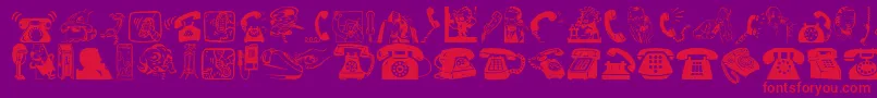 Fonte IAmTelefonoIconsFont – fontes vermelhas em um fundo violeta