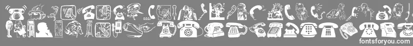 IAmTelefonoIconsFont Font – White Fonts on Gray Background
