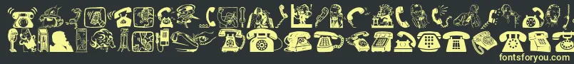 IAmTelefonoIconsFont Font – Yellow Fonts on Black Background