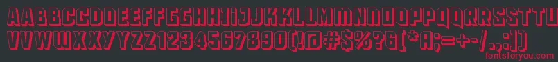 Maus Font – Red Fonts on Black Background