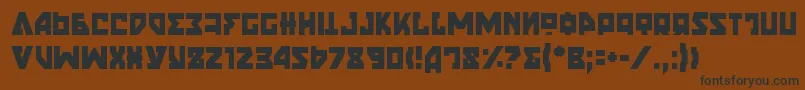 NyetSemiCondensed Font – Black Fonts on Brown Background