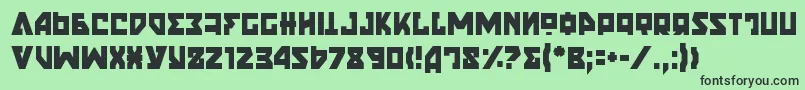 NyetSemiCondensed Font – Black Fonts on Green Background