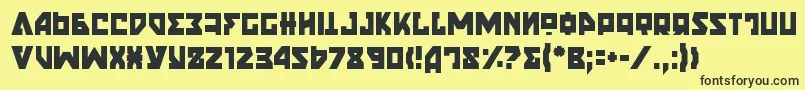 NyetSemiCondensed Font – Black Fonts on Yellow Background