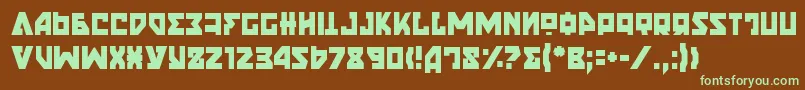 NyetSemiCondensed Font – Green Fonts on Brown Background