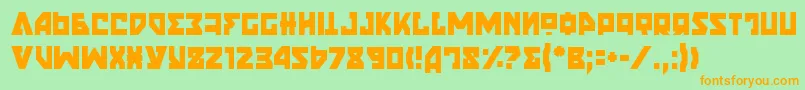 NyetSemiCondensed Font – Orange Fonts on Green Background