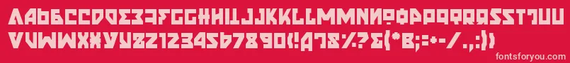 NyetSemiCondensed Font – Pink Fonts on Red Background