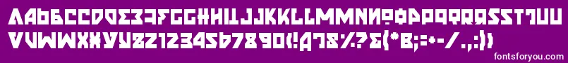 NyetSemiCondensed Font – White Fonts on Purple Background