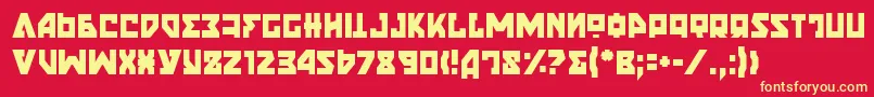 NyetSemiCondensed Font – Yellow Fonts on Red Background