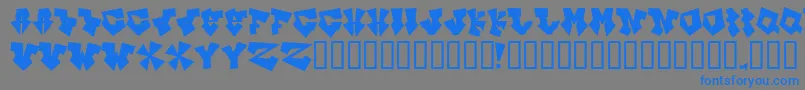 Шрифт InksOlBitch – синие шрифты на сером фоне