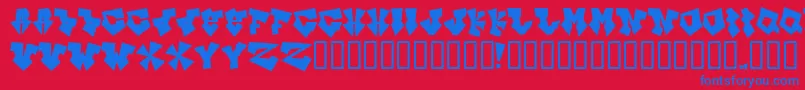 InksOlBitch Font – Blue Fonts on Red Background