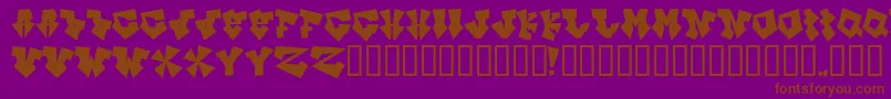 Więcej informacji o czcionce InksOlBitch Czcionka InksOlBitch – brązowe czcionki na fioletowym tle