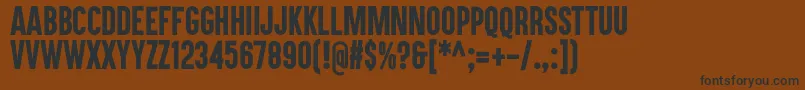 フォントAkukamu – 黒い文字が茶色の背景にあります