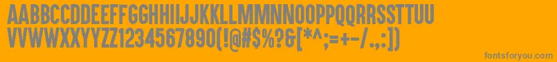 フォントAkukamu – オレンジの背景に灰色の文字