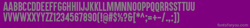Akukamu-Schriftart – Graue Schriften auf violettem Hintergrund
