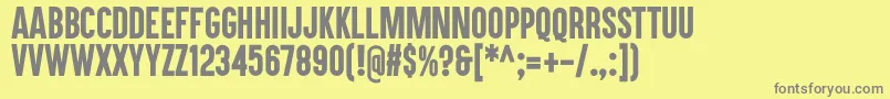Akukamu Font – Gray Fonts on Yellow Background