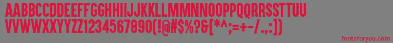 Akukamu-Schriftart – Rote Schriften auf grauem Hintergrund
