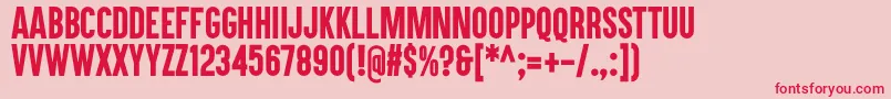 Akukamu Font – Red Fonts on Pink Background