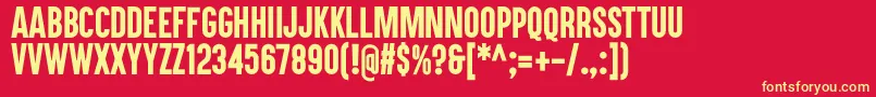 Akukamu Font – Yellow Fonts on Red Background