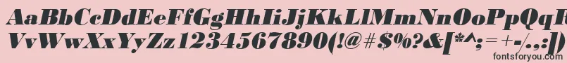 BodonistdXboldItalic Font – Black Fonts on Pink Background