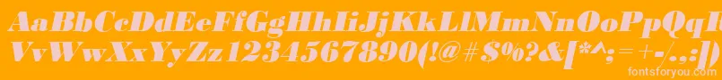 BodonistdXboldItalic Font – Pink Fonts on Orange Background