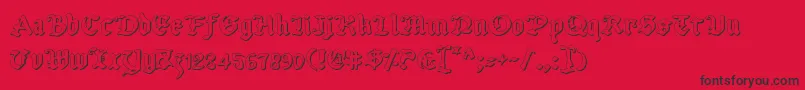 Uberv2o Font – Black Fonts on Red Background