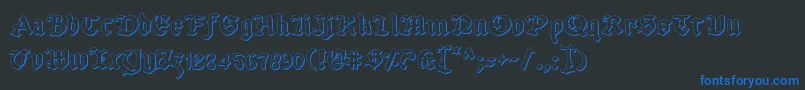 Uberv2o Font – Blue Fonts on Black Background