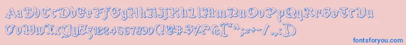Uberv2o Font – Blue Fonts on Pink Background