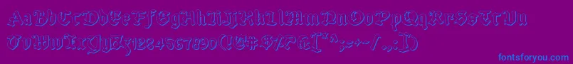 Uberv2o Font – Blue Fonts on Purple Background