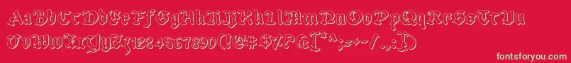 Uberv2o Font – Green Fonts on Red Background