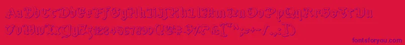 Uberv2o Font – Purple Fonts on Red Background