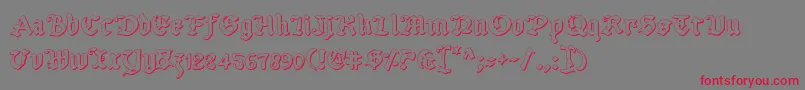 Uberv2o Font – Red Fonts on Gray Background