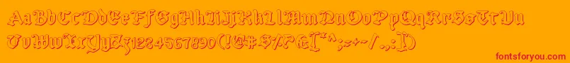 Uberv2o Font – Red Fonts on Orange Background