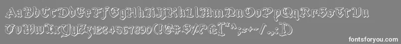 フォントUberv2o – 灰色の背景に白い文字