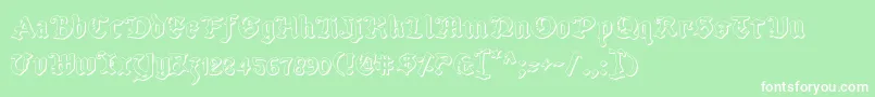 Uberv2o Font – White Fonts on Green Background