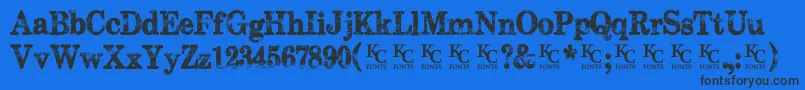 Subwaynovellademo Font – Black Fonts on Blue Background