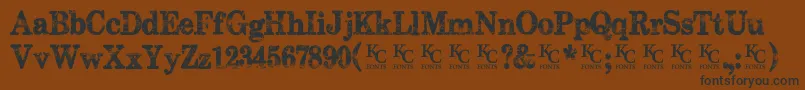 Subwaynovellademo Font – Black Fonts on Brown Background