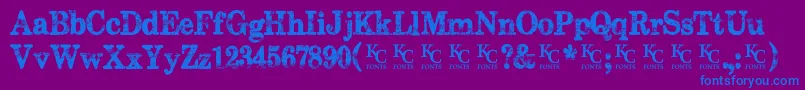 Subwaynovellademo Font – Blue Fonts on Purple Background