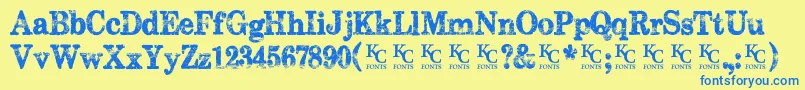 Subwaynovellademo Font – Blue Fonts on Yellow Background