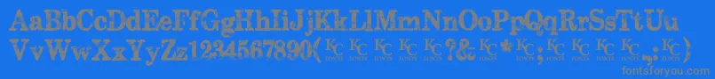 Subwaynovellademo Font – Gray Fonts on Blue Background