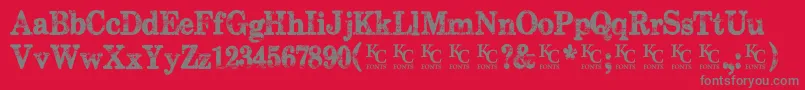 Subwaynovellademo Font – Gray Fonts on Red Background