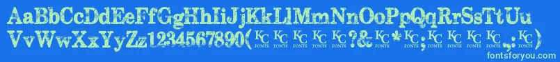 Subwaynovellademo Font – Green Fonts on Blue Background