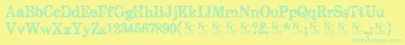 Subwaynovellademo Font – Green Fonts on Yellow Background