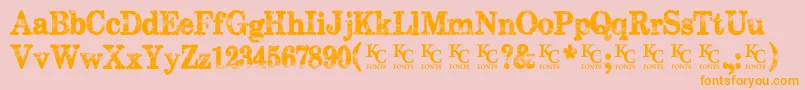 Subwaynovellademo Font – Orange Fonts on Pink Background