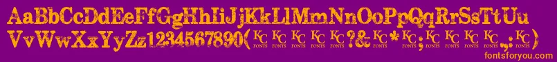 Subwaynovellademo Font – Orange Fonts on Purple Background