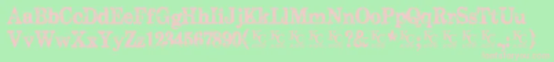 Subwaynovellademo Font – Pink Fonts on Green Background