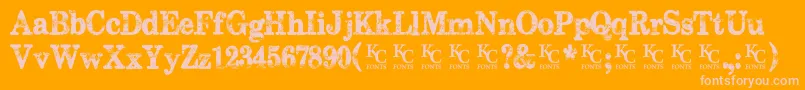 Subwaynovellademo Font – Pink Fonts on Orange Background